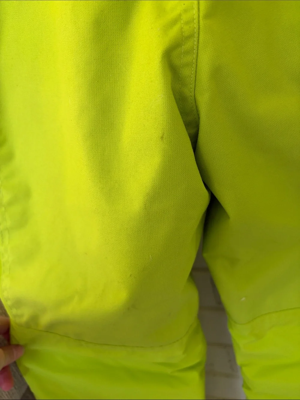 Lands' End Bright Lime Green Kids Snow Bib Overalls size 10
